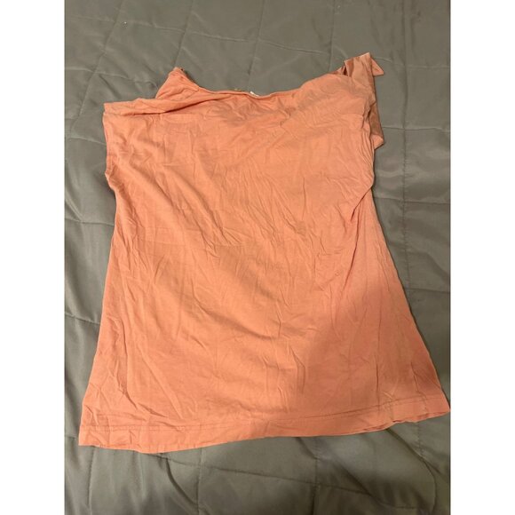 DKNYC Womens Coral Sleeveless Top With Side Tie Detail Size S - Picture 2 of 3